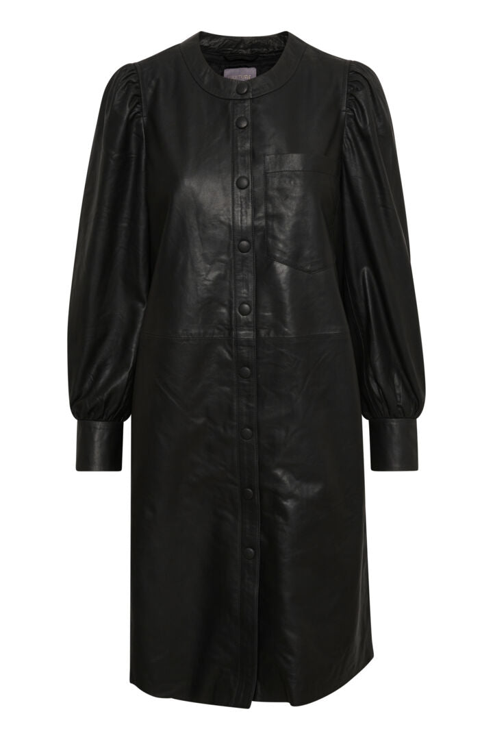 Pre-Loved, Culture Alina Genuine Leather Shirt Dress * New with tags