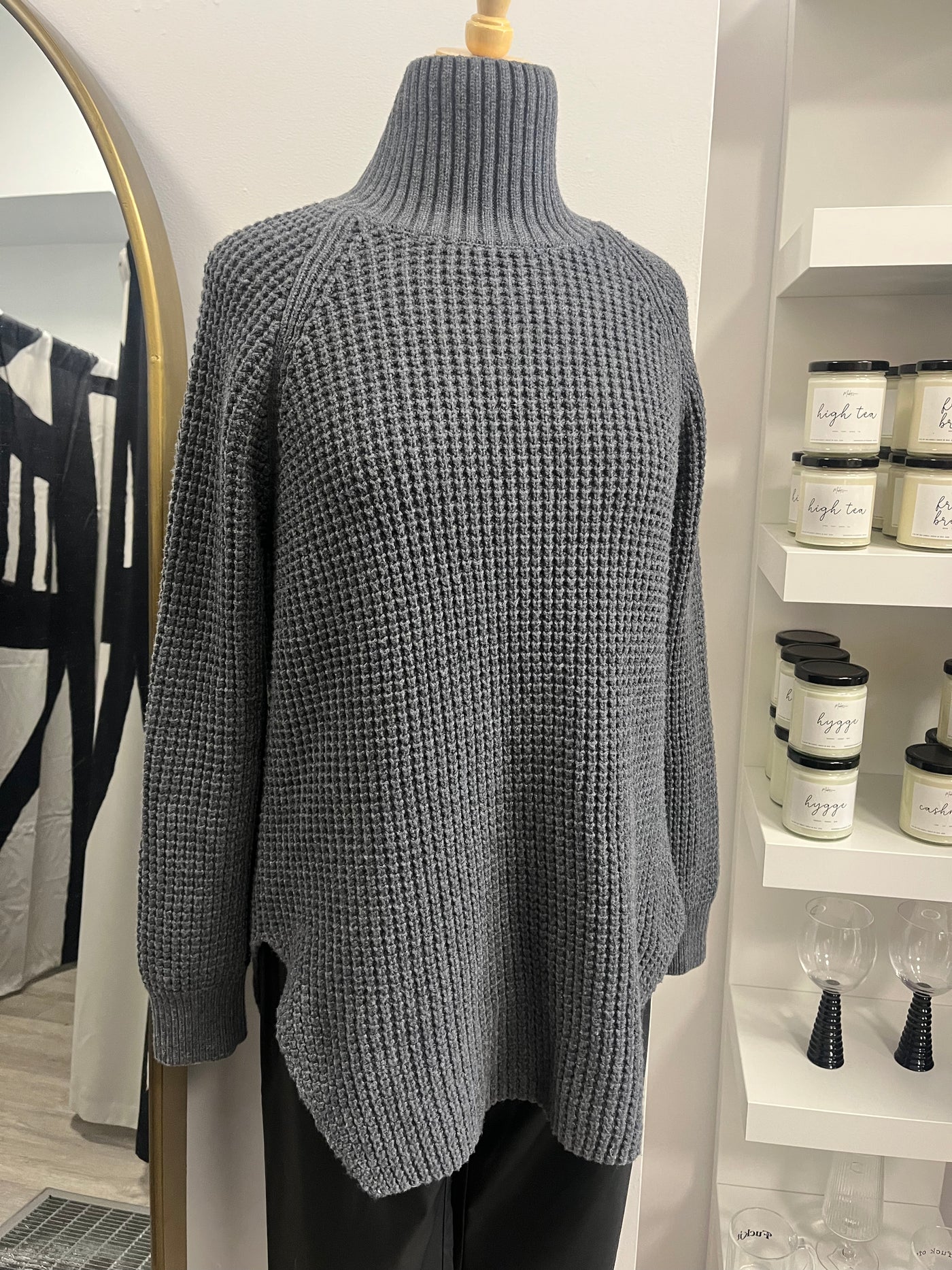 Pre-Loved, Roots Waffle Knit Turtleneck