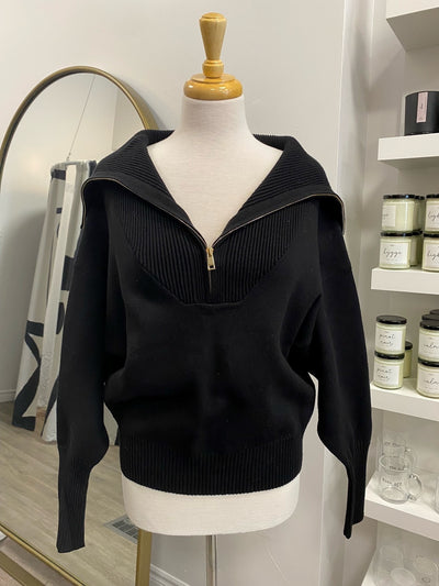 Pre-loved, Madison the Label Black Fletcher Knit Sweater