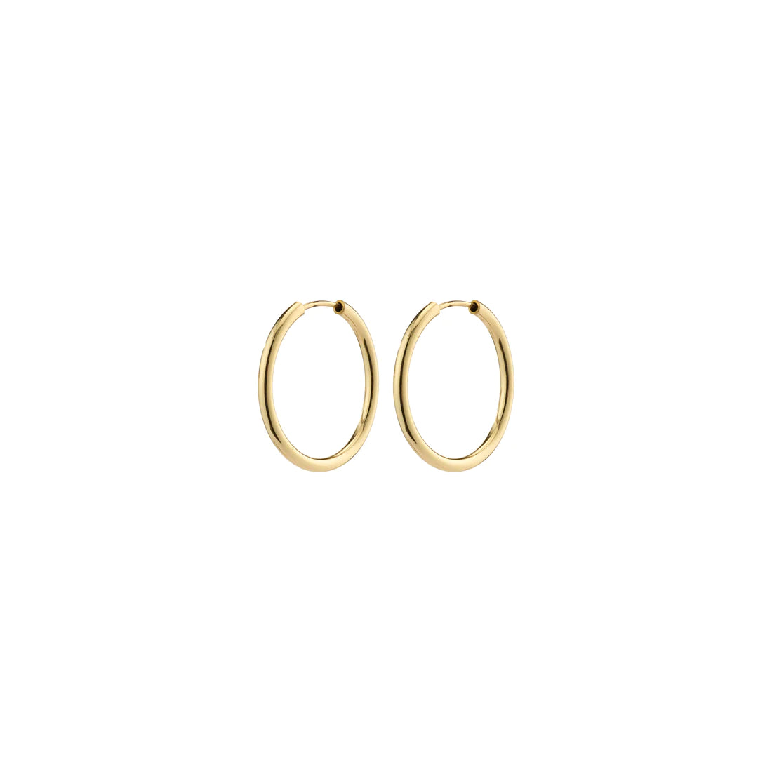 April, recycled small hoops, gold-plated