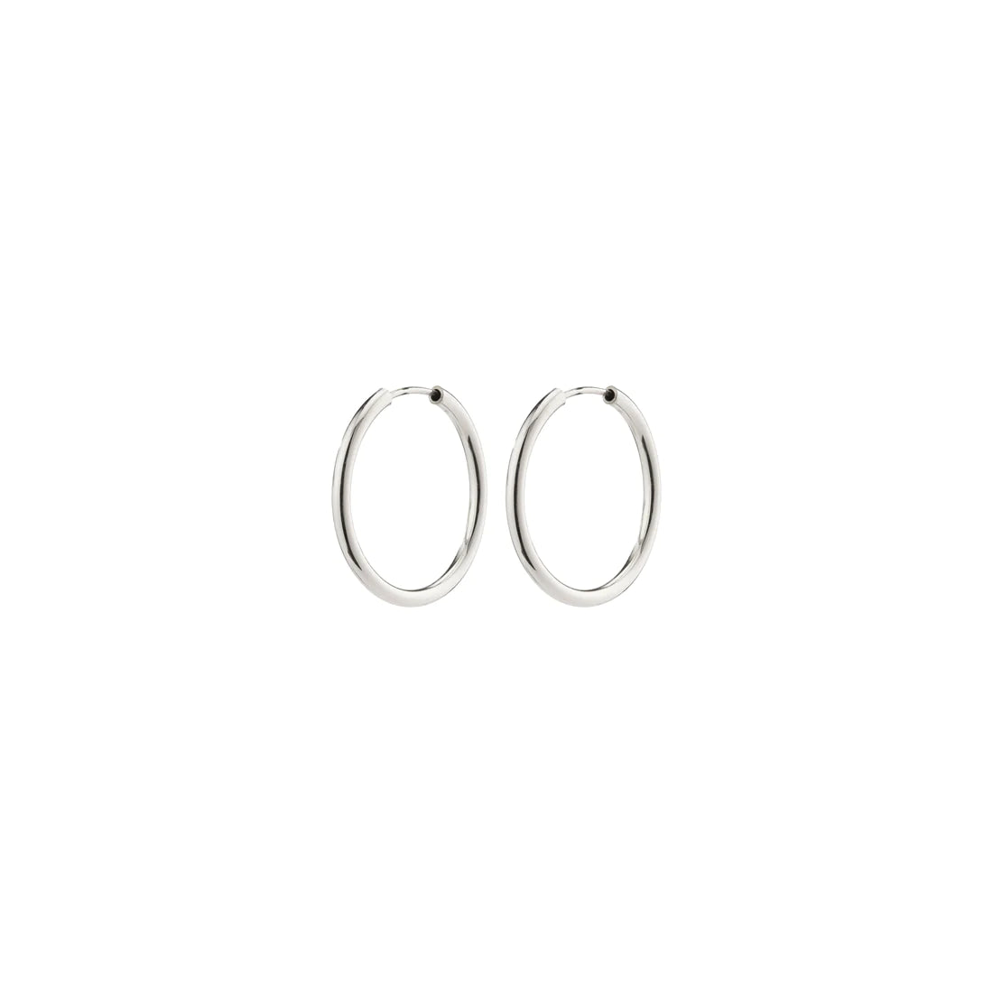 April, recycled small hoops, silver-plated