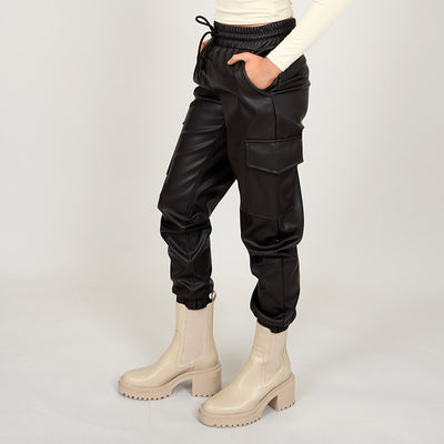 Blair, Vegan Leather Cargo Style Pants