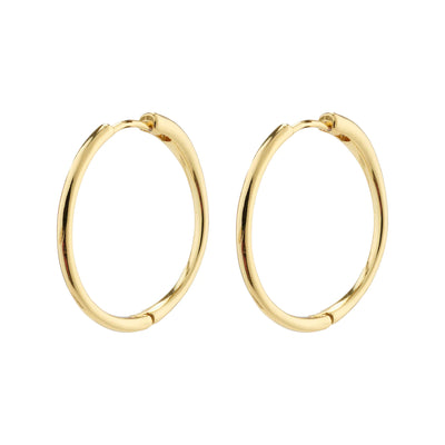 Eanna, recycled large hoops gold-plated