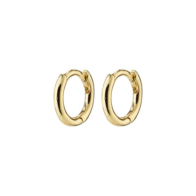 Eanna, recycled huggie hoops gold-plated
