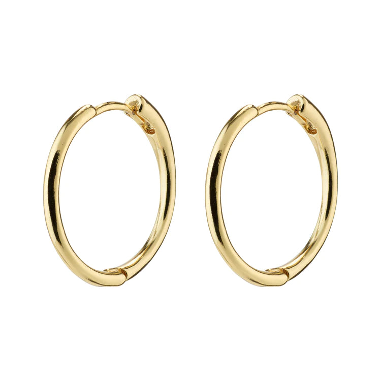 Eanna, recycled medium hoops gold-plated