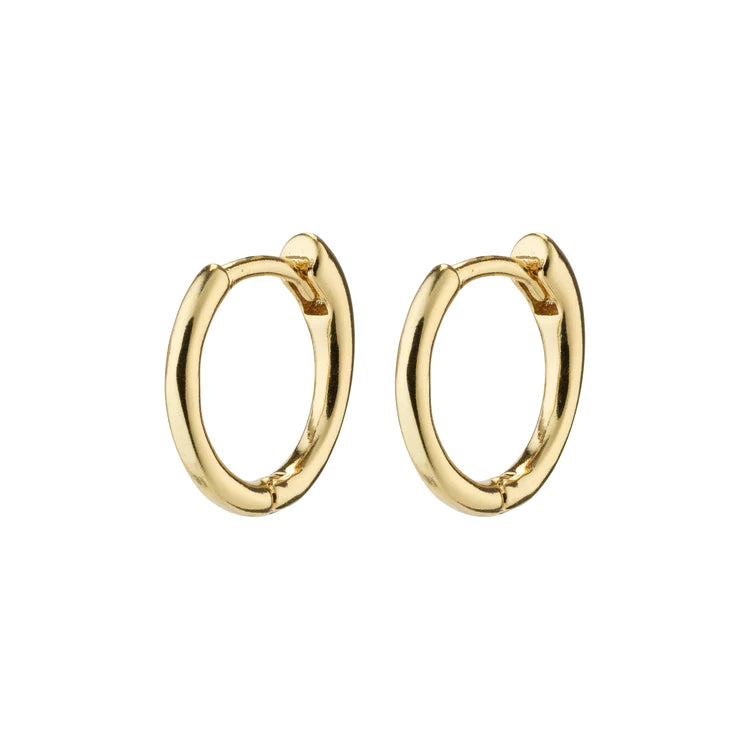 Eanna, recycled small hoops, gold-plated