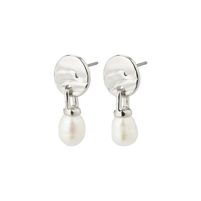 Heat, Recycled Freshwater Pearl Earrings, Silver