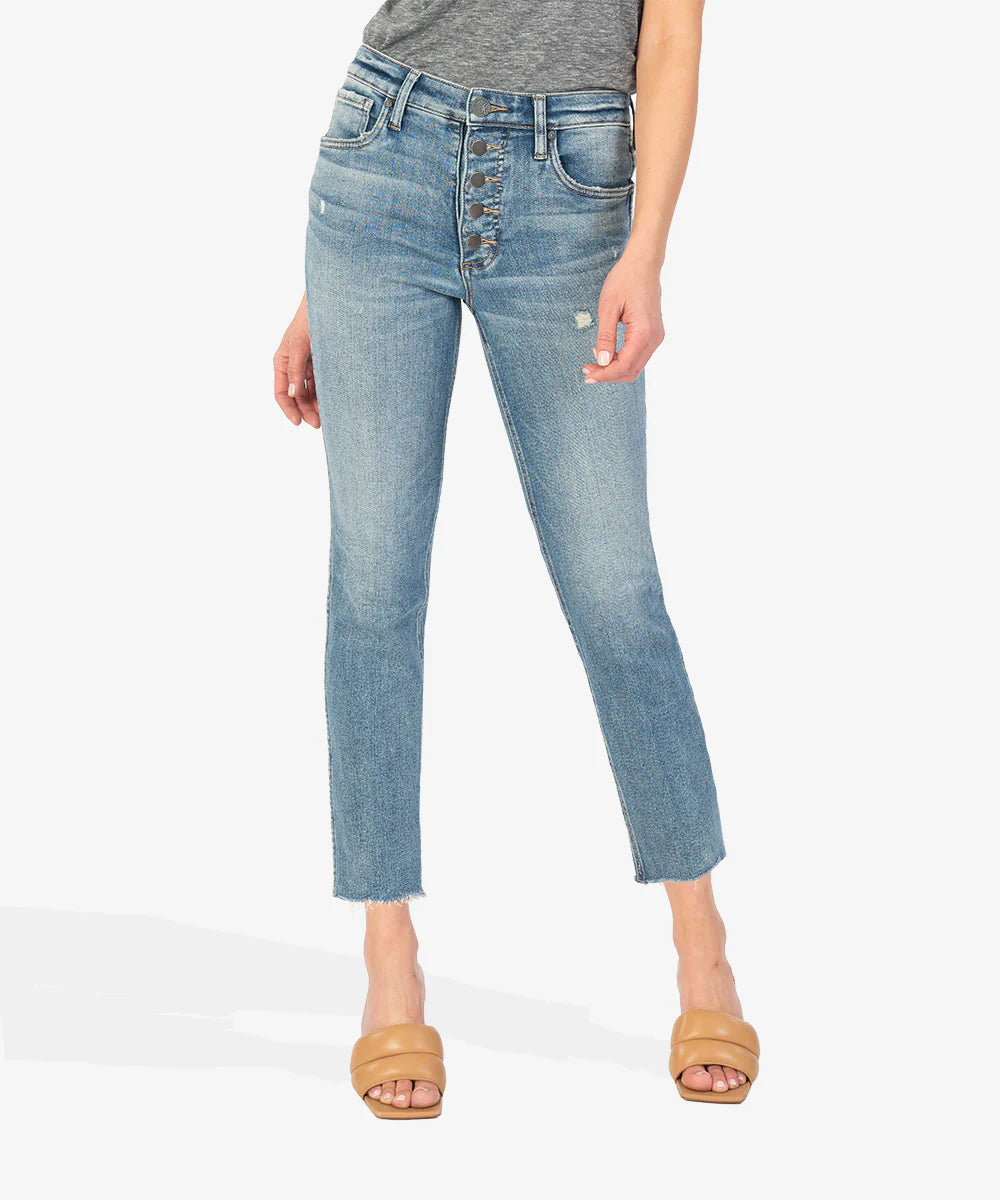 Pre Loved, Kut from the Kloth,. Imagined Wash Rachael High Rise Fab Ab Jeans