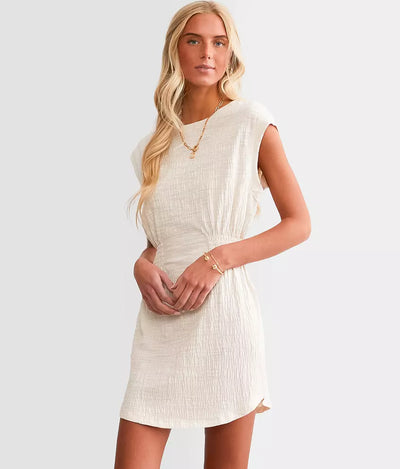 Z Supply, Rowan Textured Mini Dress, Whisper White