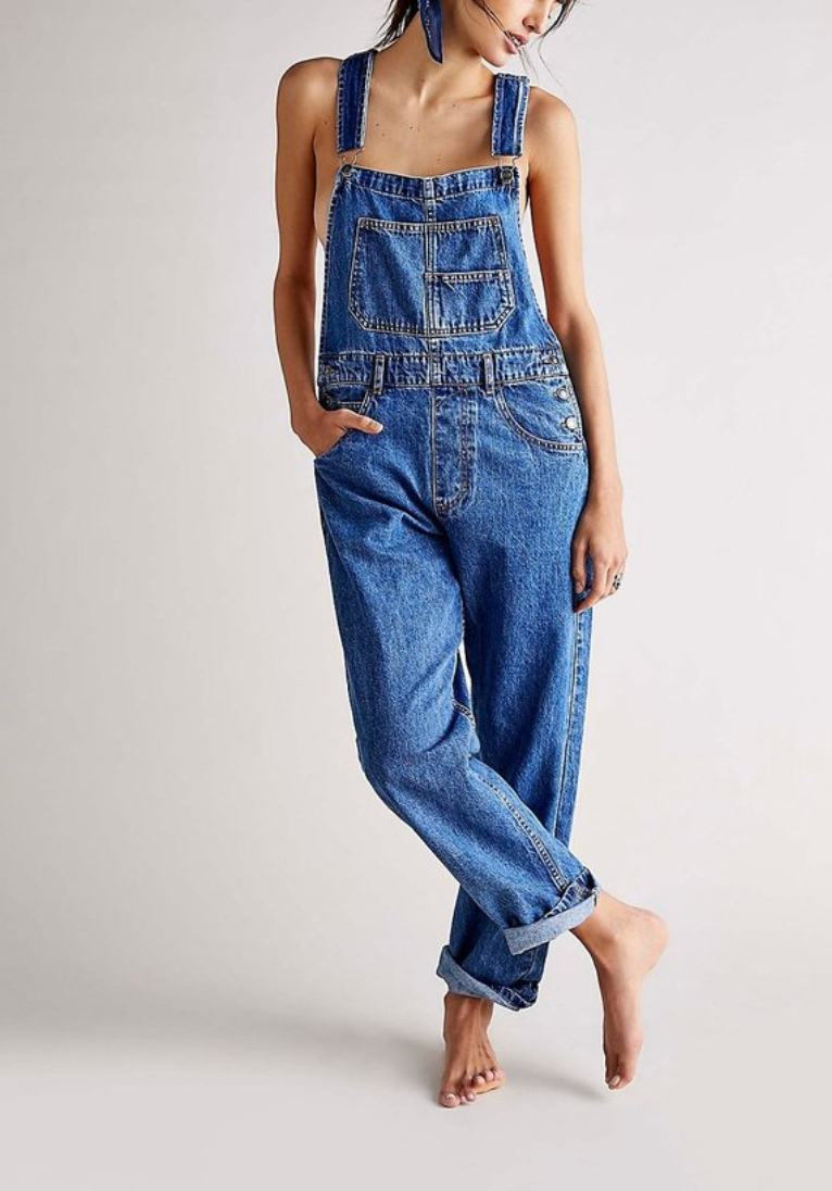 Pre-loved,  Free People Ziggy Denim Overall in Sapphire Blue
