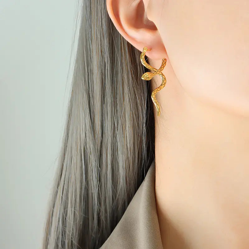 Axel, Earrings, Gold Plated
