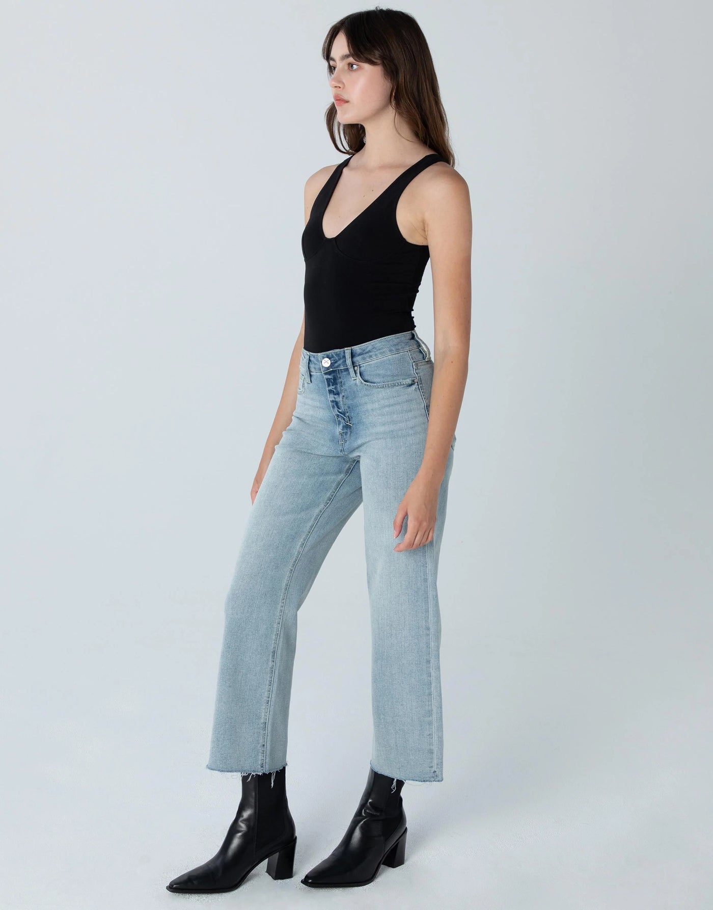 Women's High Rise Culotte Denim Jeans