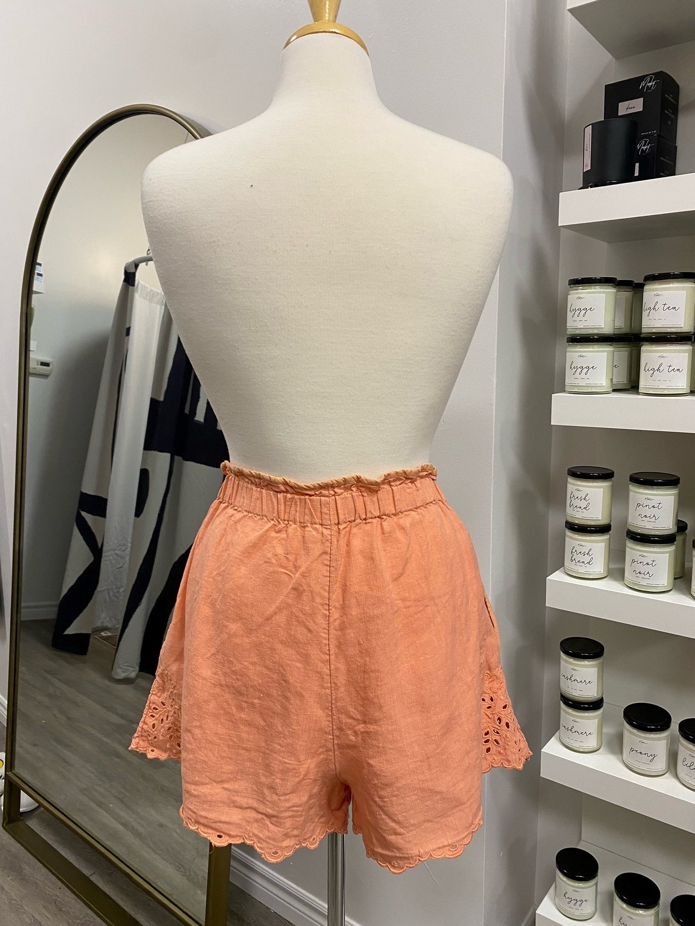 Pre-Loved, Wilfred, Linen Shorts, Coral