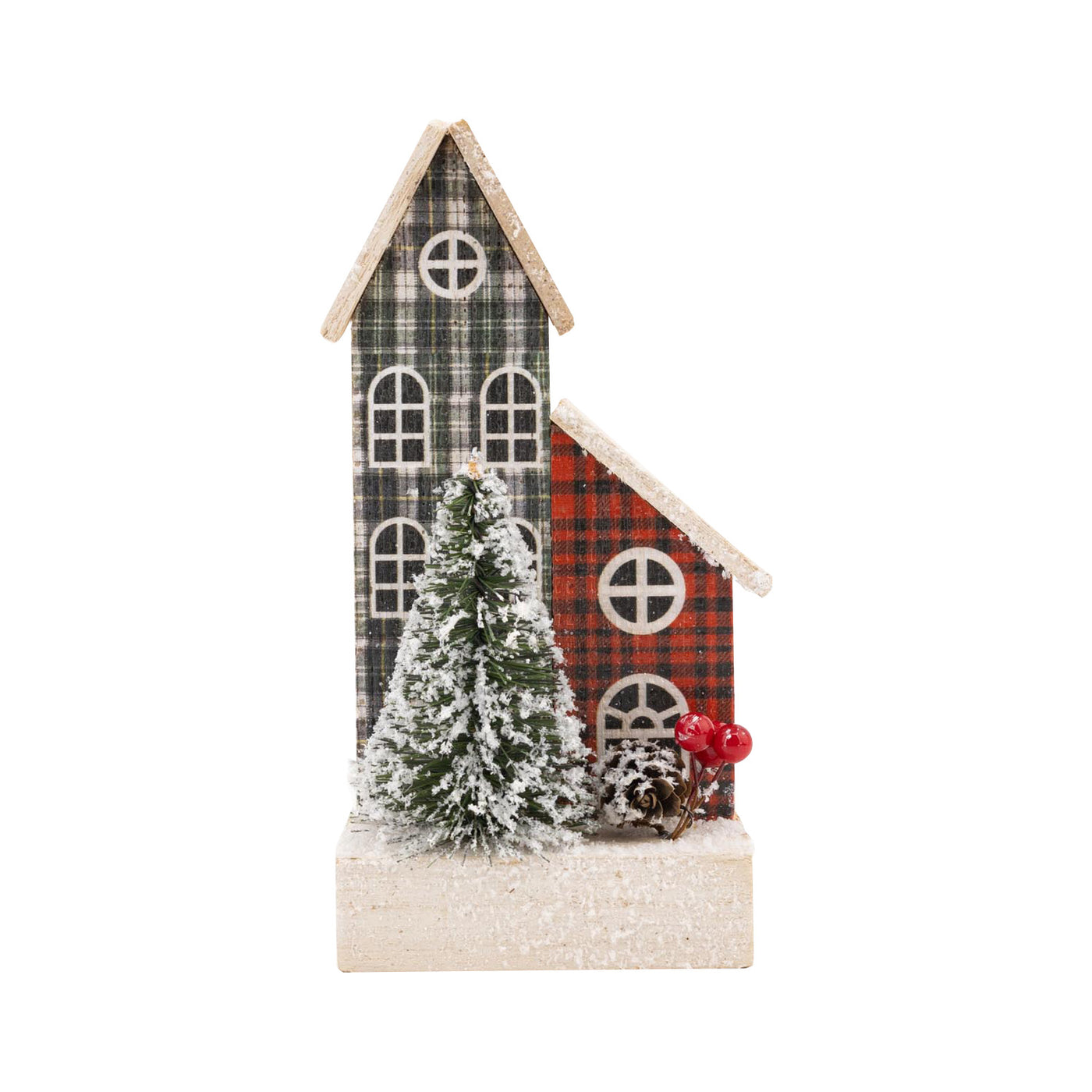 Wooden House Scene with Trees, Small