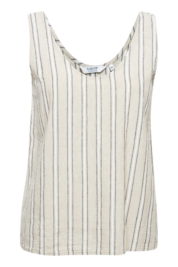 Pre Loved B. Young, Falakka Linen Stripe Top