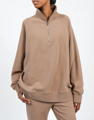 Pre-Loved, Brunette Zip Sweater, Caramel (From Remi's Closet)
