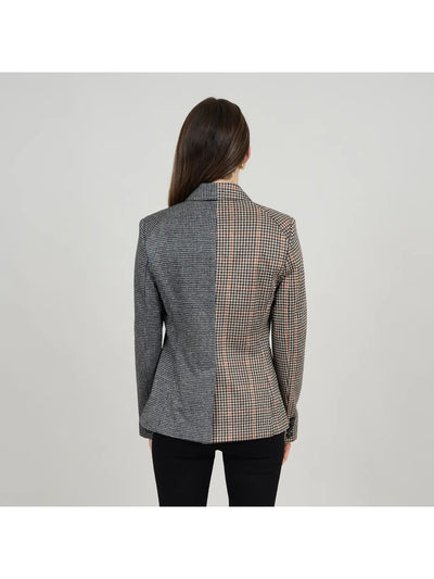 RD Style Jeanne Double Breasted Mixed Media Blazer