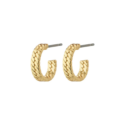 Joanna, recycled snake chain hoops, gold-plated