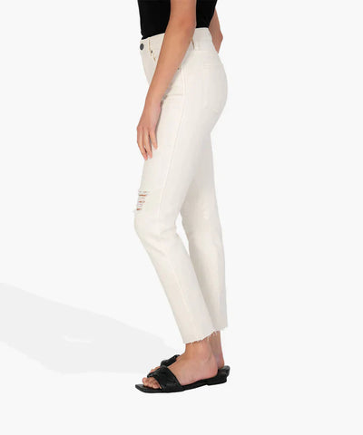 Pre Loved, Kut from the Kloth Rachael High Rise Fab Ab Jeans, Ecru