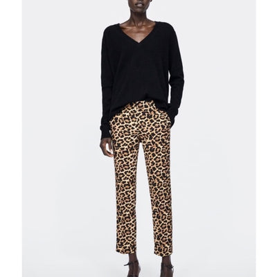 Pre Loved Zara, Leopard Pants (From Michele's Closet)