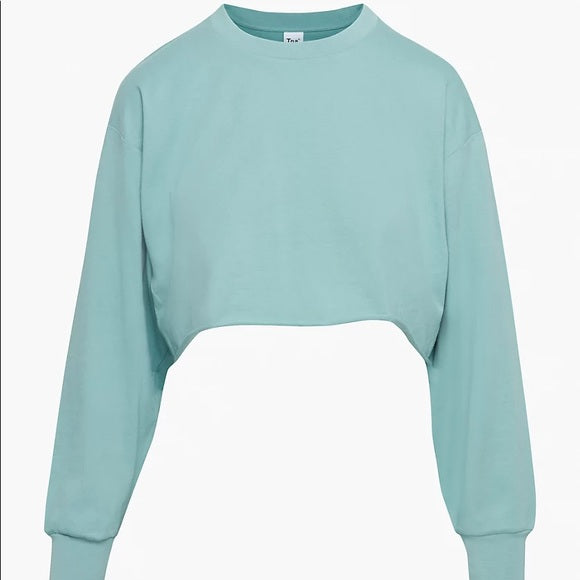 Pre Loved, TNA Cropped Long Sleeve Top, Green