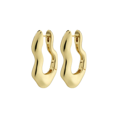 Wave Recycled Wavy Earrings, Gold