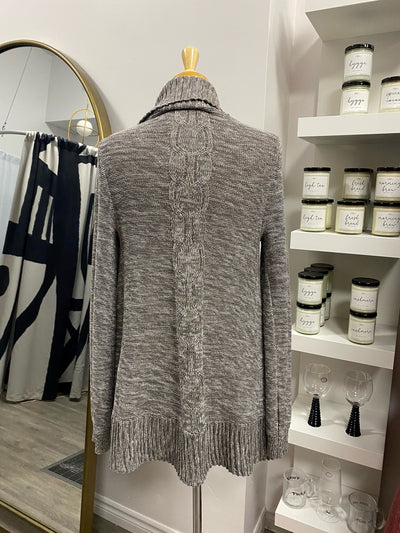 Pre Loved, Roxy Knit Cardigan, Taupe/White