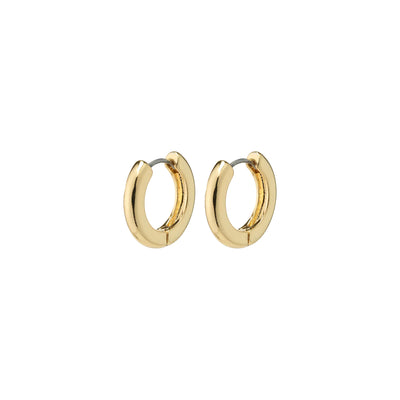 Tyra, recycled chunky hoop earrings, gold-plated