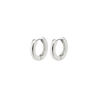 Tyra, recycled chunky hoop earrings, silver-plated