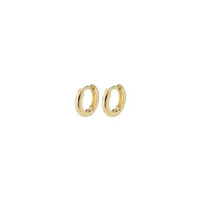 Tyra, recycled chunky mini hoop earrings gold-plated