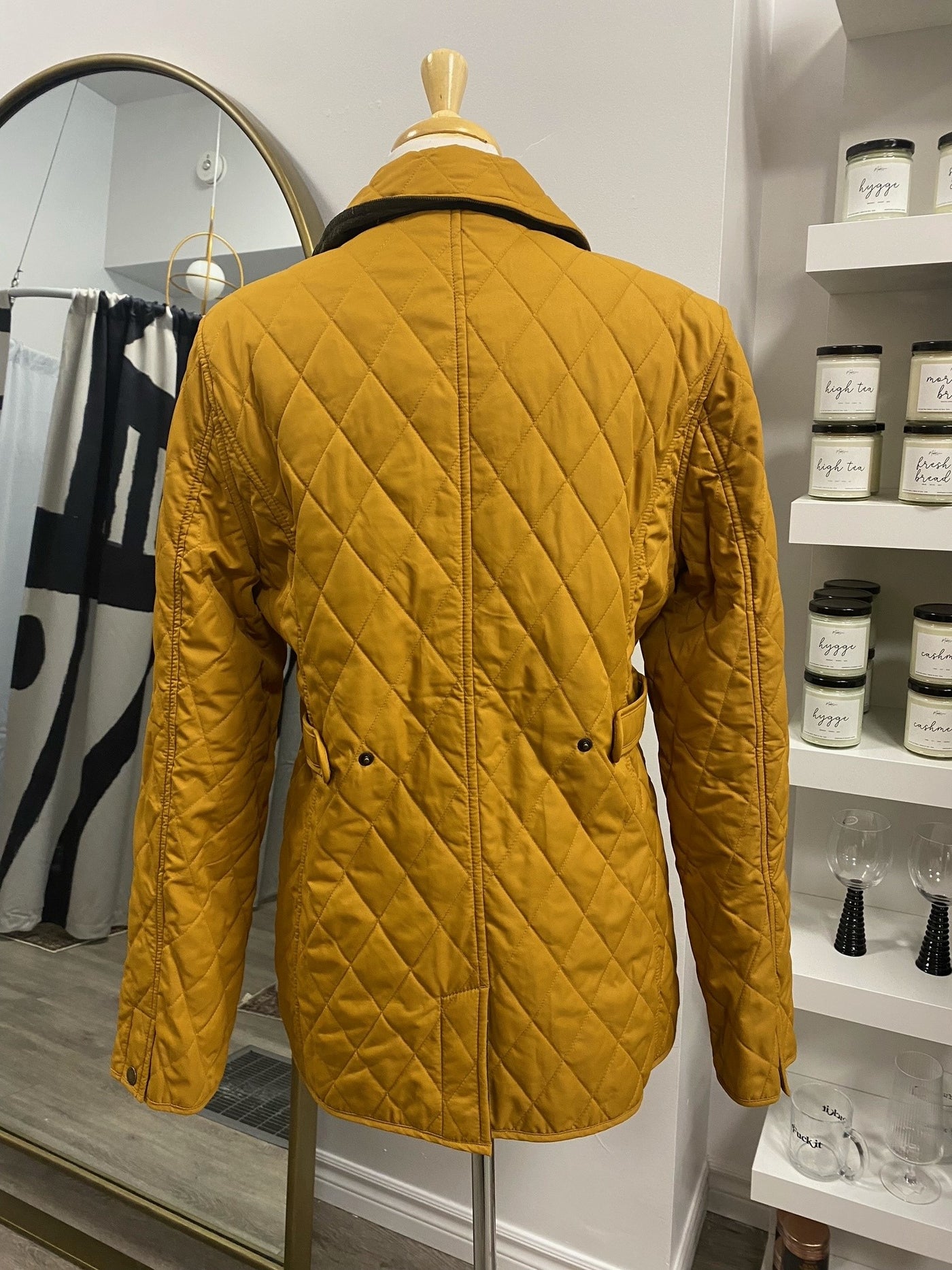 Pre Loved, L.L. Bean Quilted Jacket, Mustard Yellow