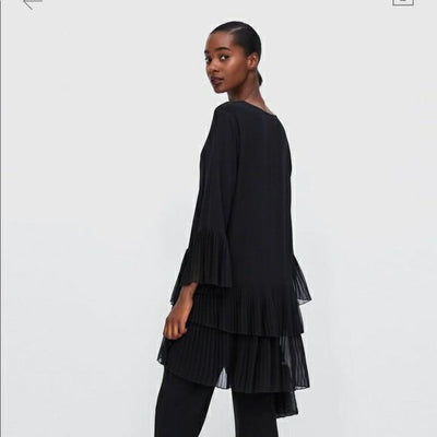 Pre-Loved, Black Tiered Blouse, Zara (From Michele's Closet)