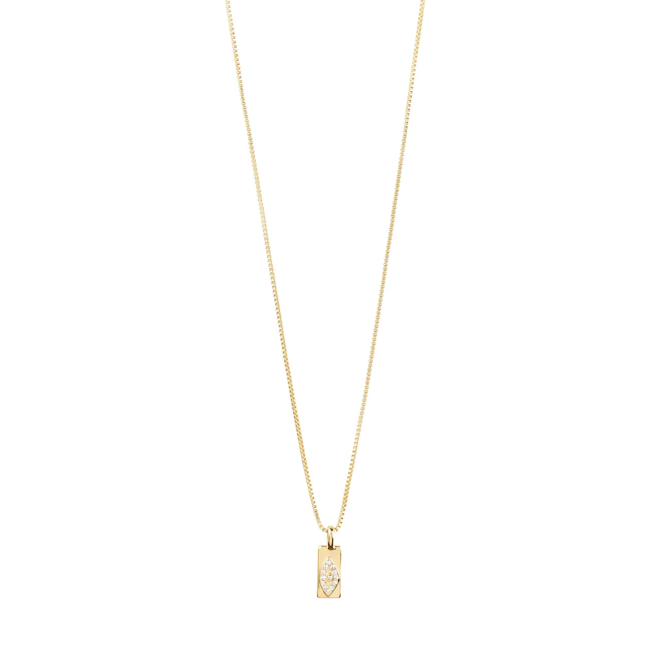 Freedom Crystal Pendant Necklace, Gold (7033407373374)