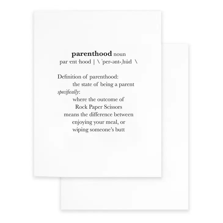 Card, Parenthood Definition