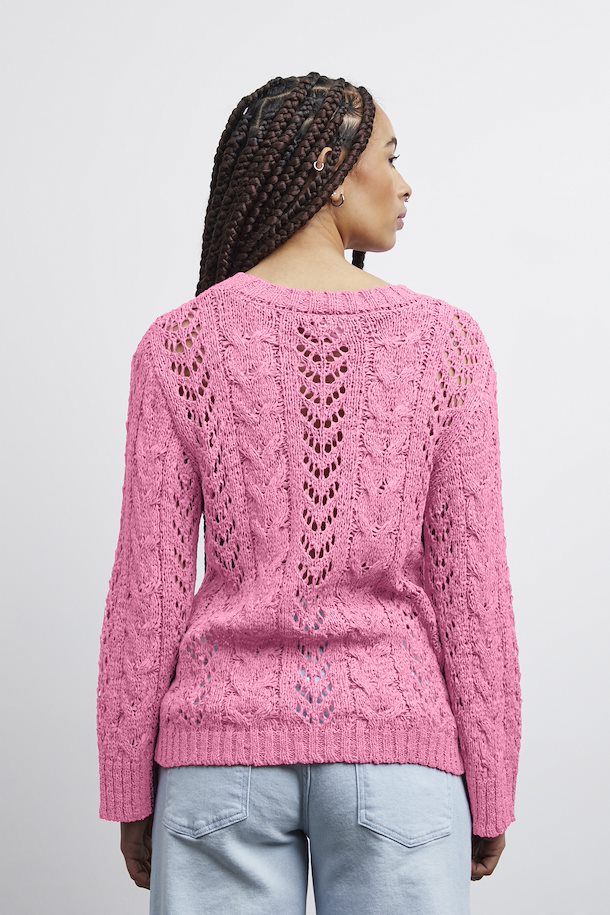 Ichi Brea Knit Pullover, Super Pink (last one)