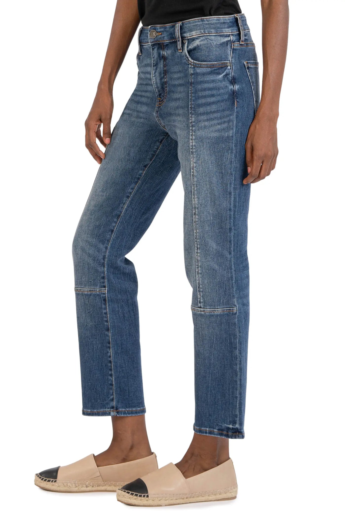 Kut From the Kloth Reese High Rise Fab Ab Straight Leg Jean, Stimulative Wash (Last one)