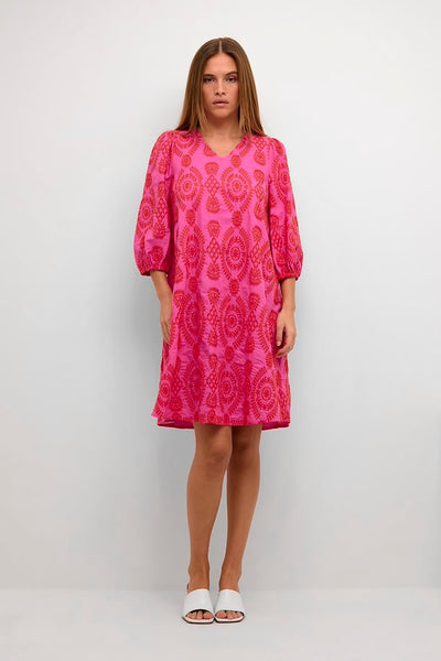 Culture, Cutia Embroidered Dress, Fuchsia