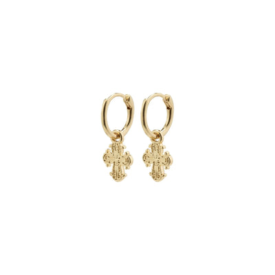 Dagmar Hoop Earrings, Gold