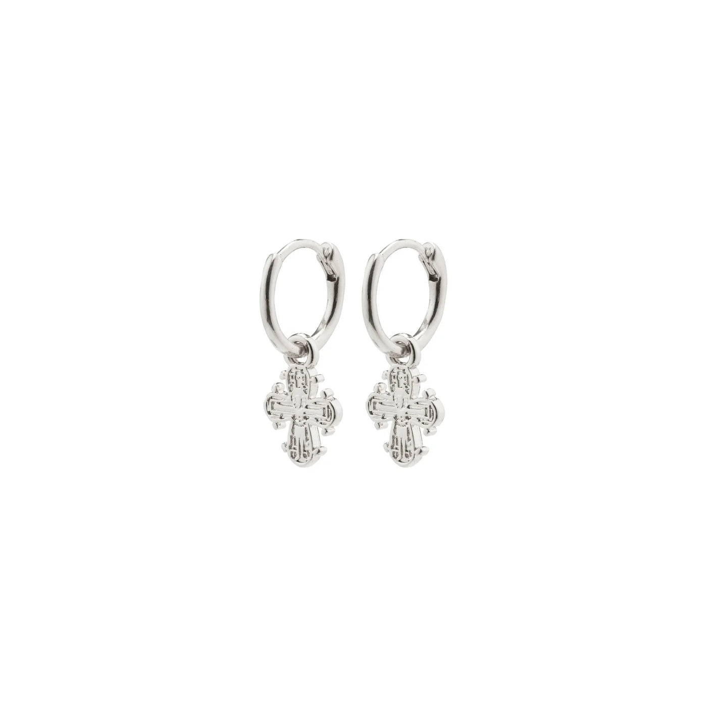 Dagmar Hoop Earrings, Silver