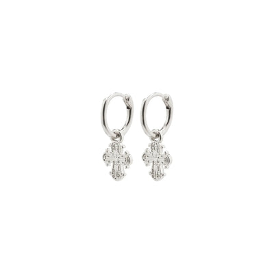 Dagmar Hoop Earrings, Silver
