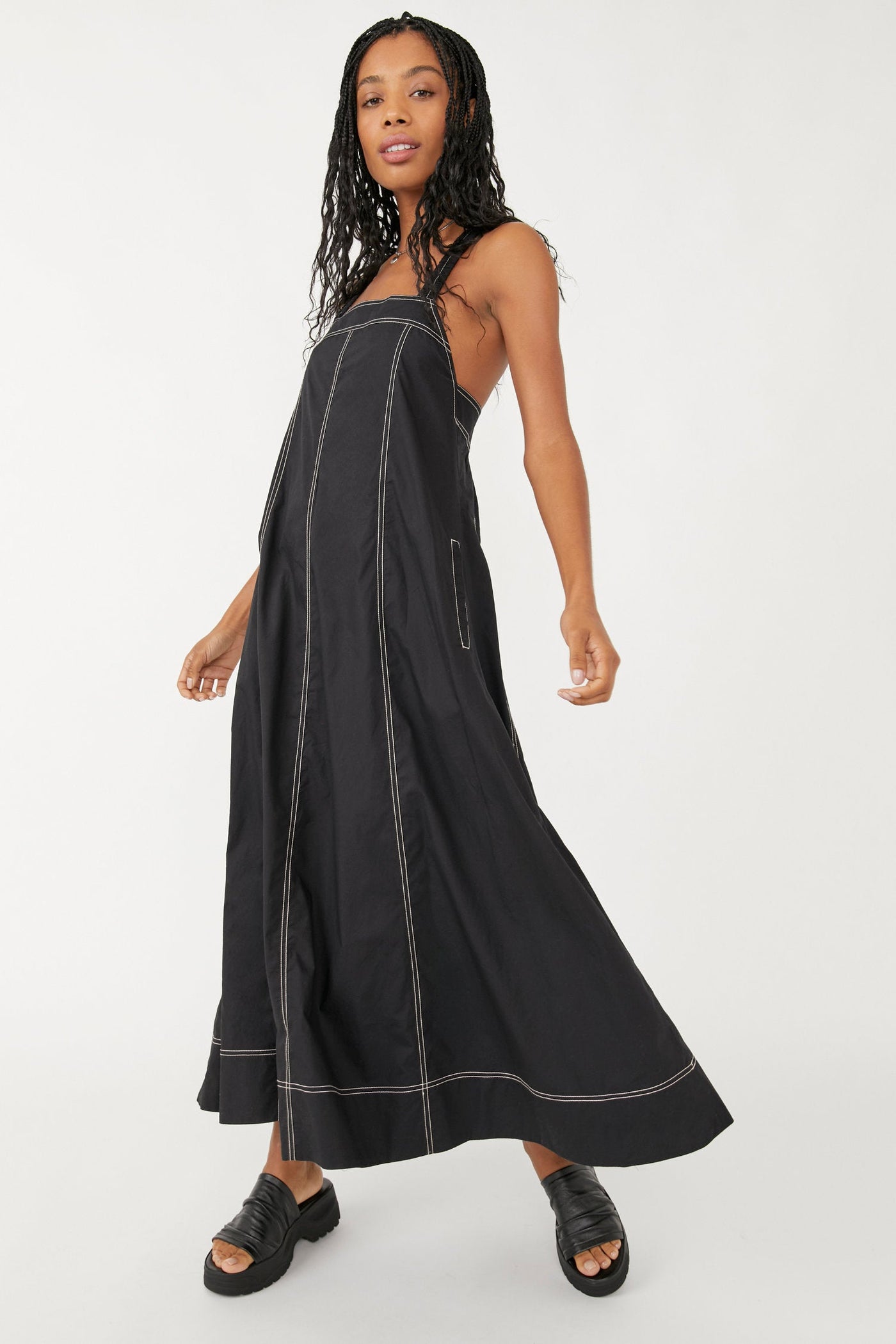 Desert Hearts Apron Dress, in Black (6704640426046)