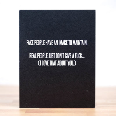 Card, "Fake People...Friendship Card" (6843032141886)