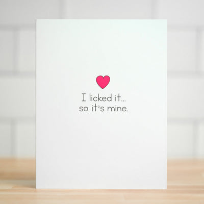 Card, "I licked it"...Love Card (6843032240190)