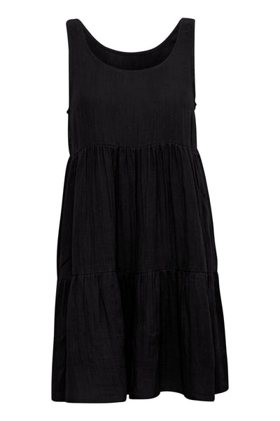 Ichi Foxa Beach Dress, Black (last one)