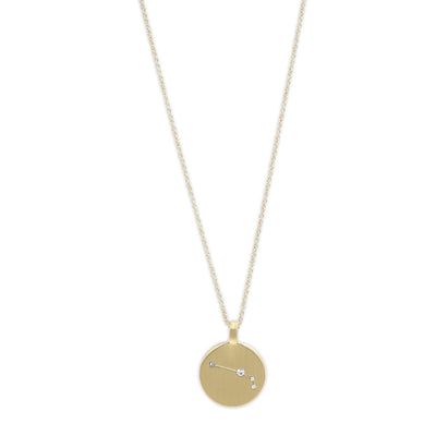 Aries Gold Horoscope Necklace