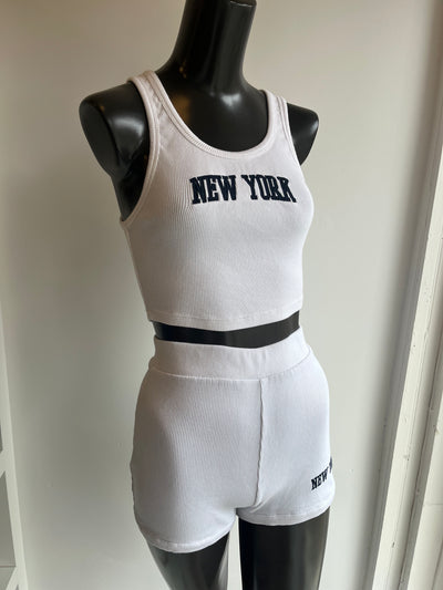 Pre-Loved, Zara White Ribbed Lounge Set (From Remi's Closet)
