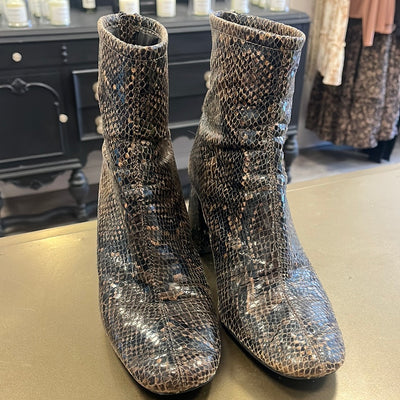 Pre-Loved, Zara Croc Ankle Boots *From Remi's Closet
