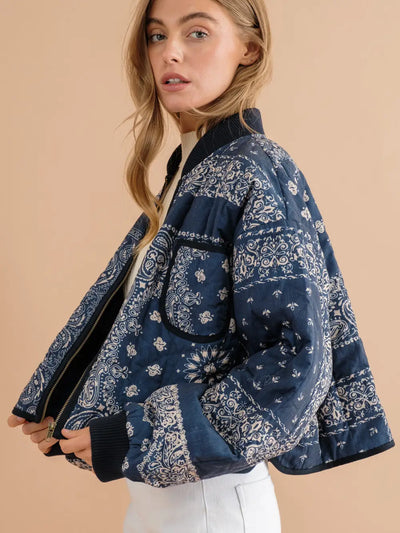Leon Paisley Quilted Jacket