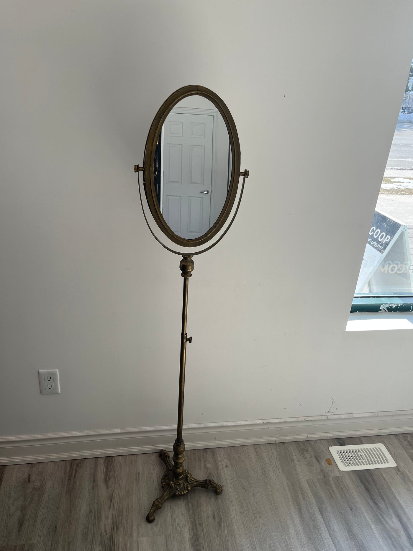 Gold Antiqued Floor standing Mirror