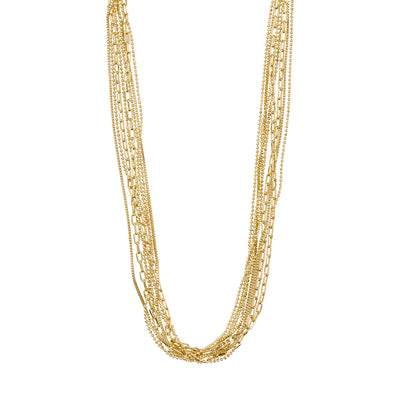 Lily Layered Chain Necklace, Gold